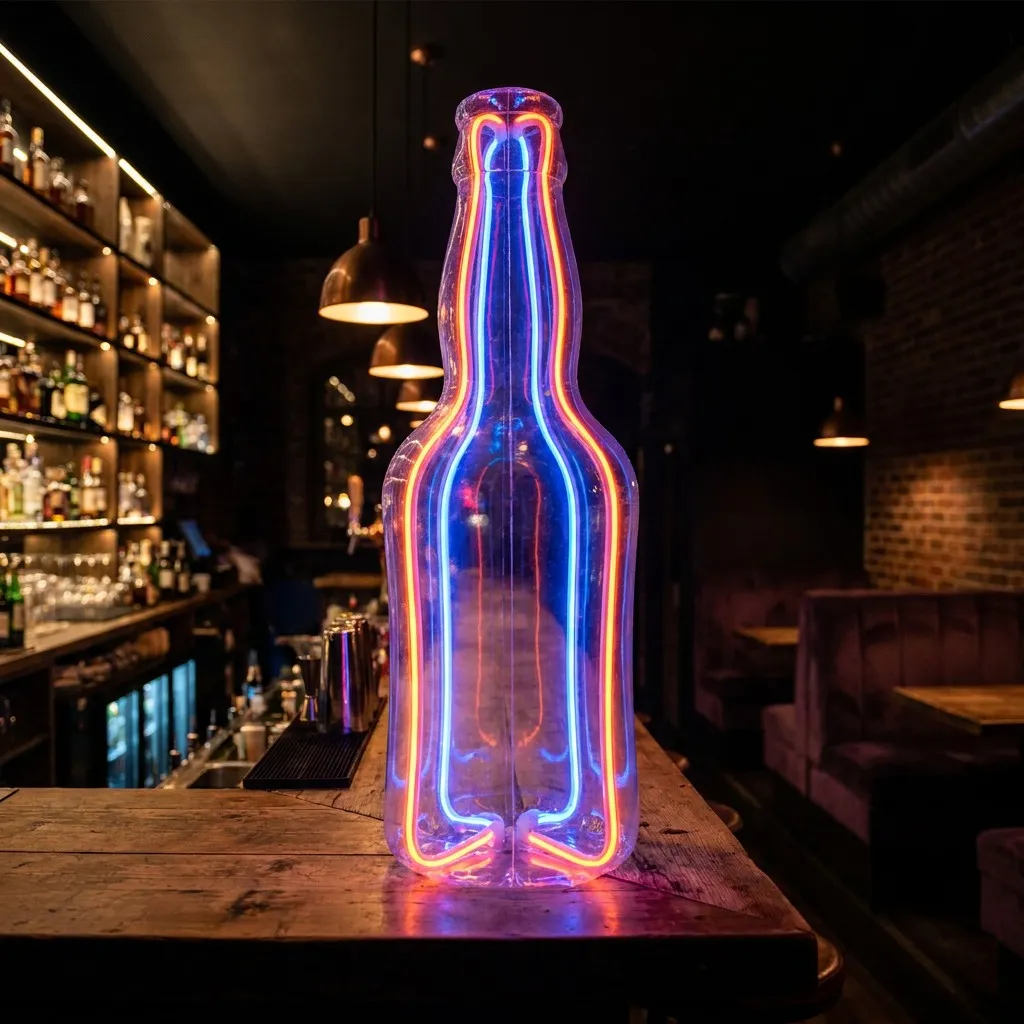 RGB LED inflatable glowing with colour-changing lights in dark bar venue | InflatCustom Blog