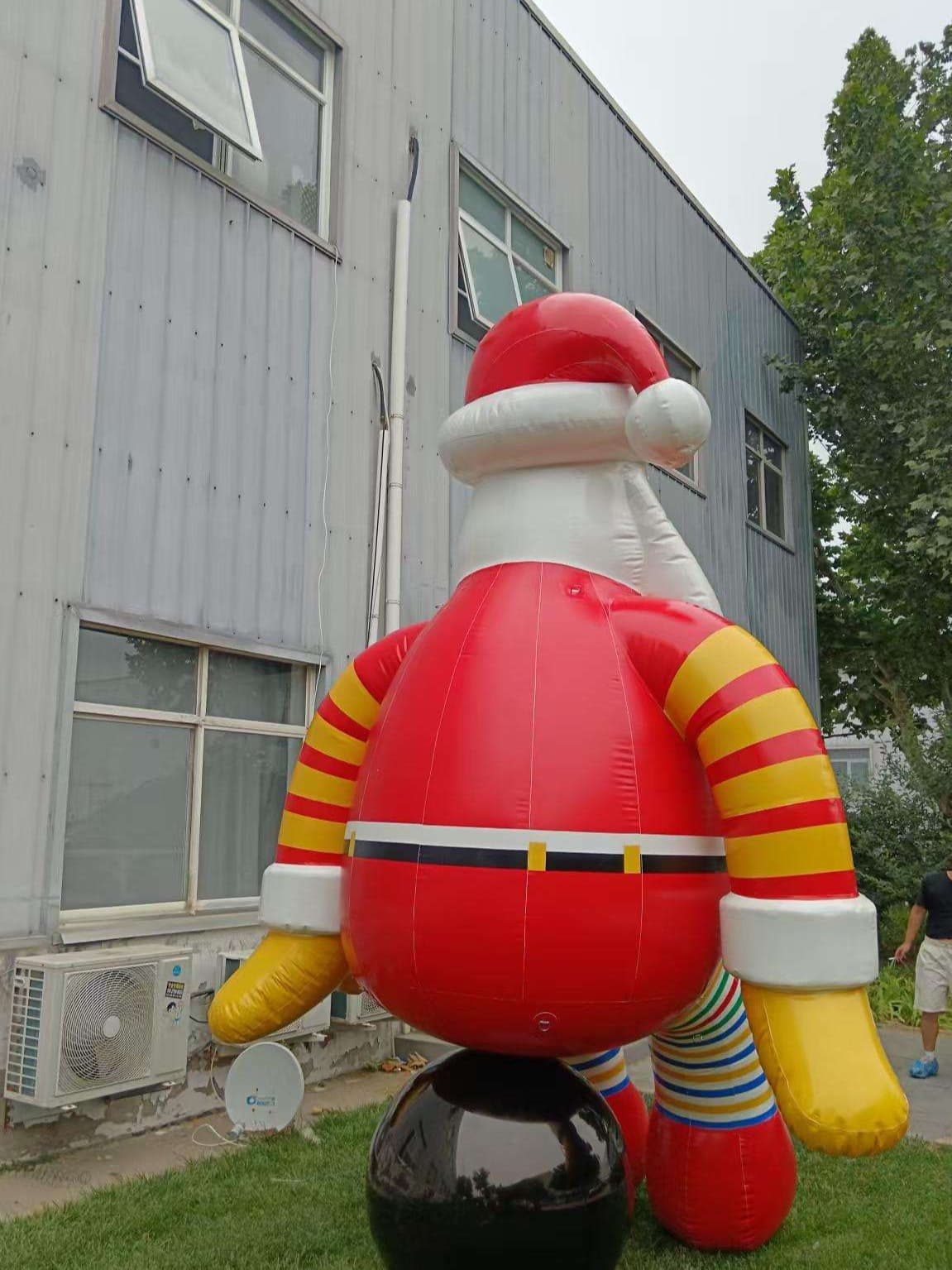Large Festive Inflatable Santa Claus Detail View 2 | InflatCustom