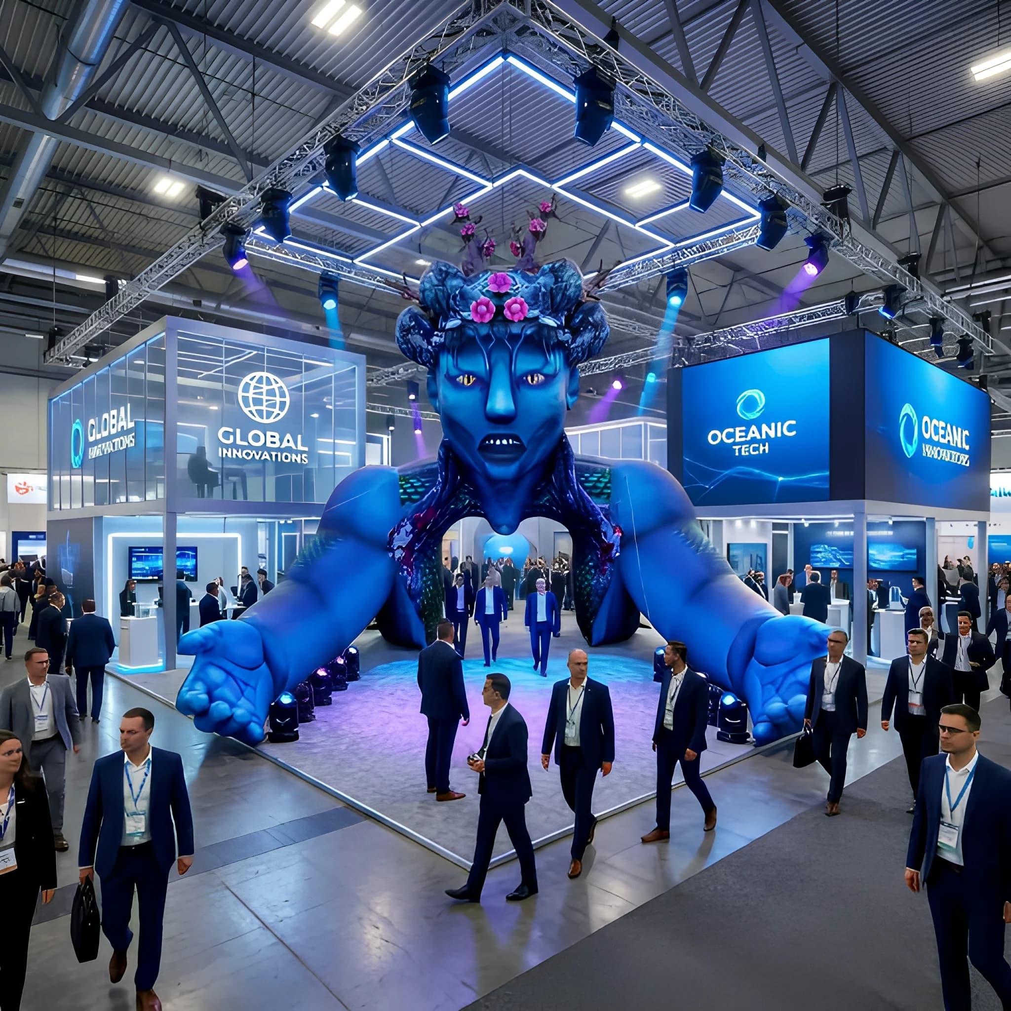 Custom Giant Inflatable Stage Trade Show Brand Activation | InflatCustom