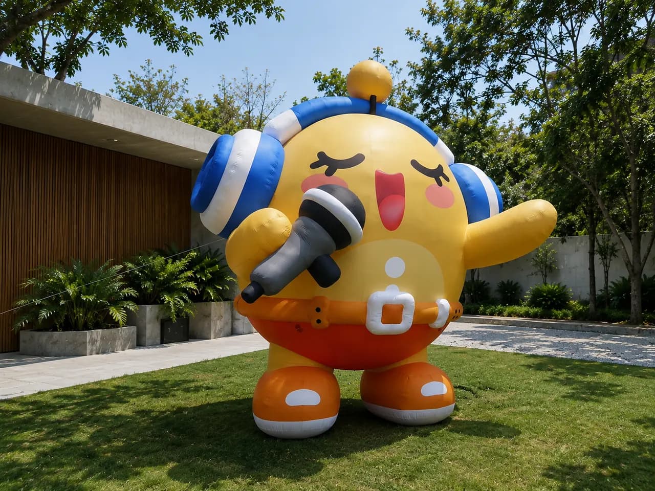 Custom Inflatable Singer Mascot Detail 1
