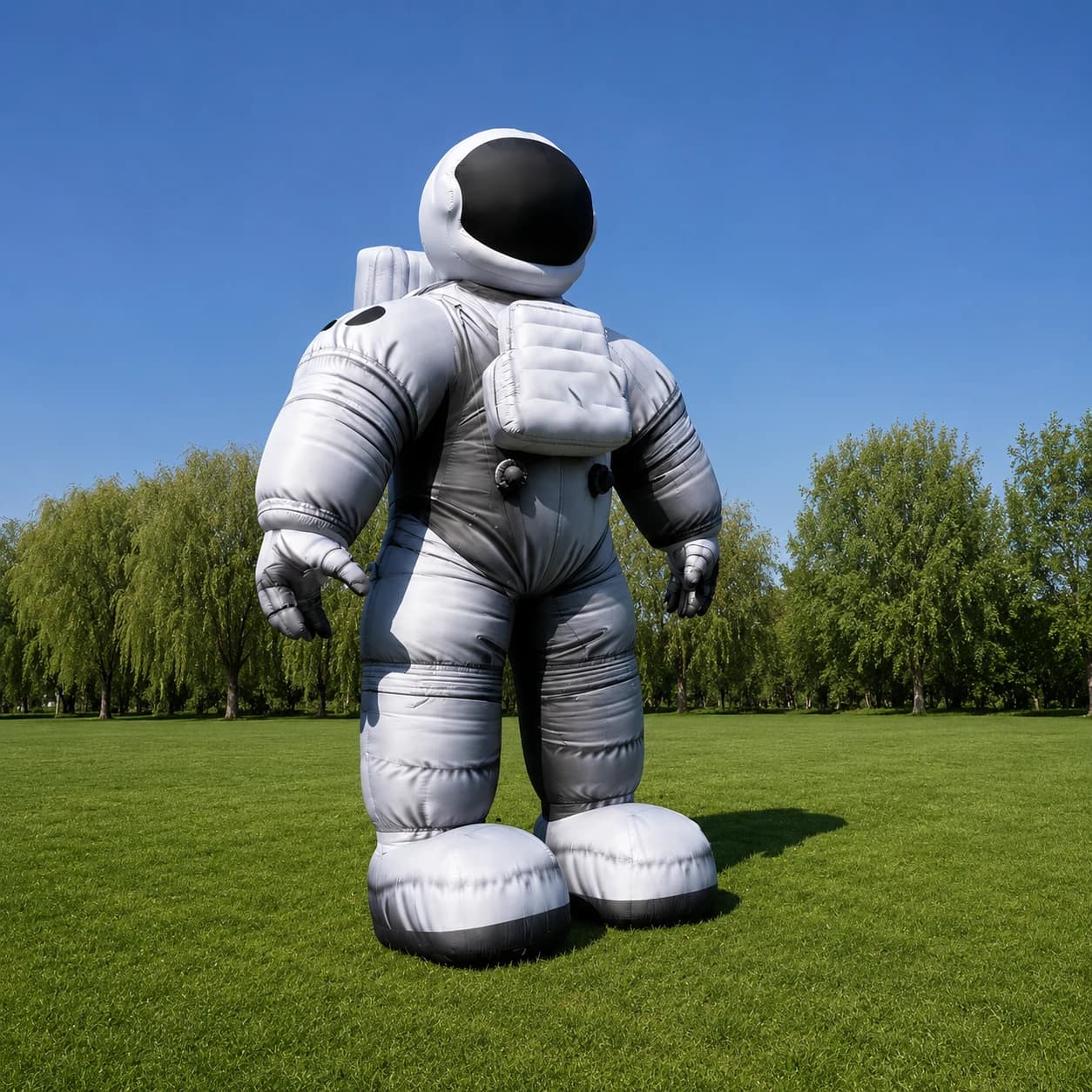 Custom Inflatable Spaceman Mascot Front Three-Quarter View | InflatCustom