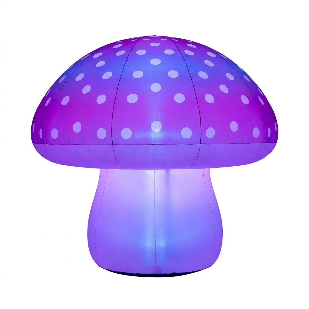 Custom Inflatable LED Mushroom White Background Product Shot | InflatCustom