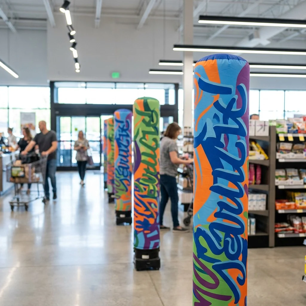 In-store retail column display | InflatCustom Blog