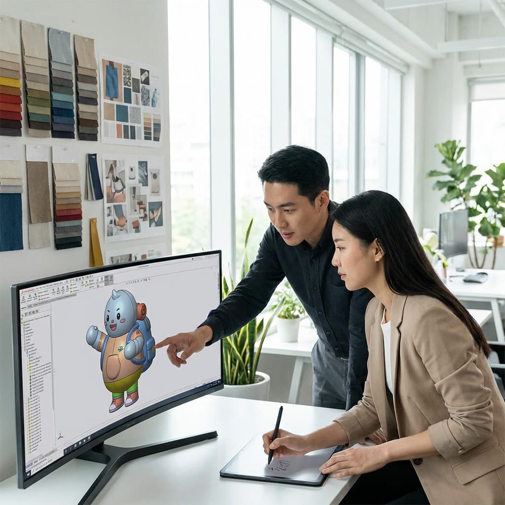 Designers collaborating in studio | InflatCustom Blog