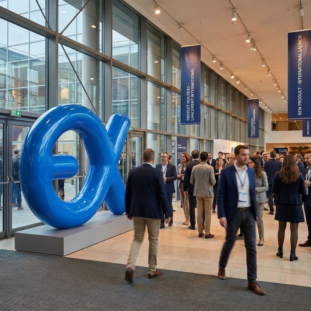Custom 3D Inflatable Logo Sign for a French Product Launch Event