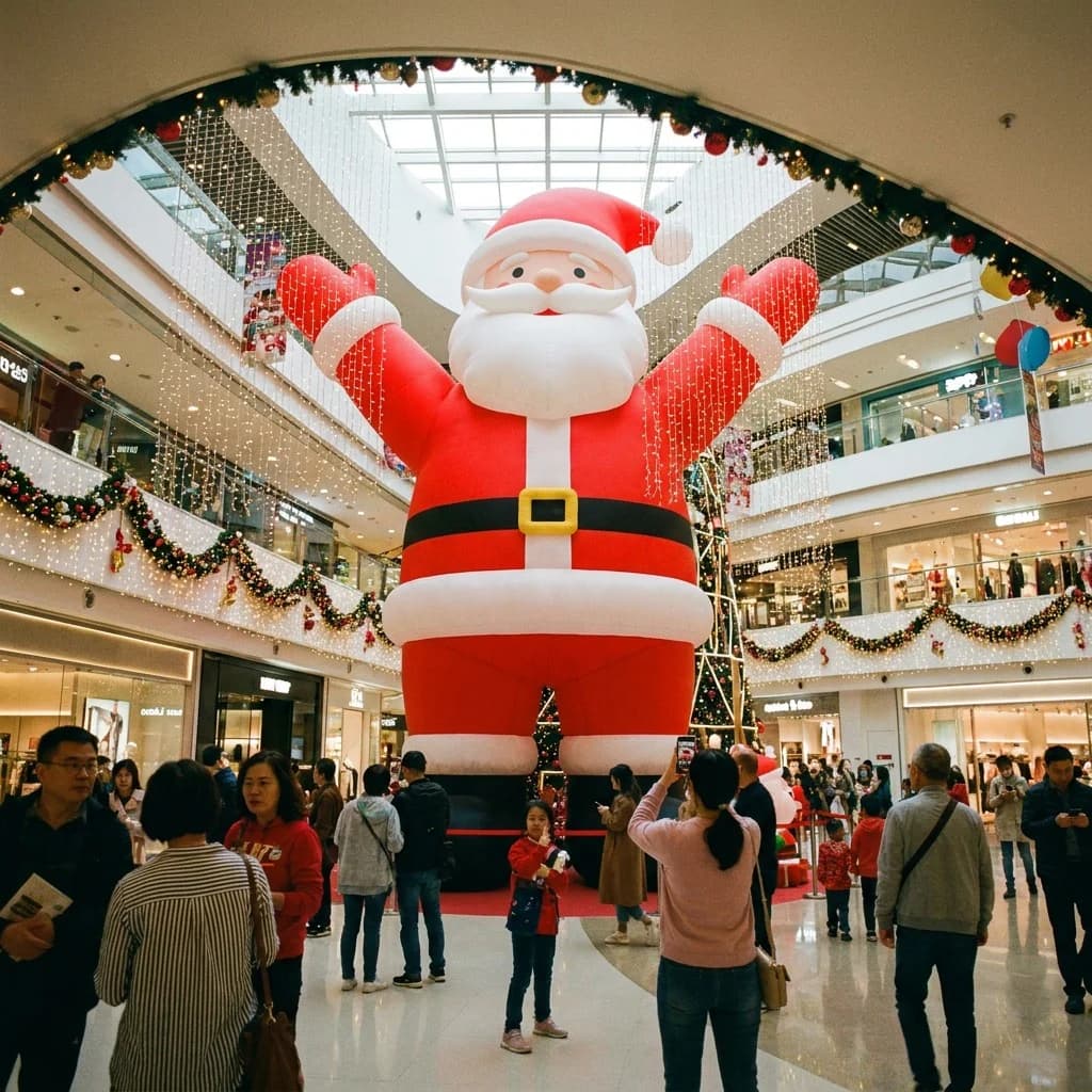 Giant Inflatable Santa Claus Display for a UK Shopping Centre