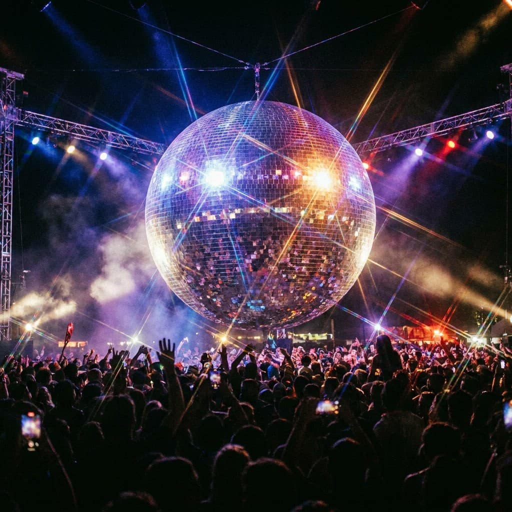 Custom Inflatable Mirror Ball for a Brazilian Festival Stage Production Gallery 2