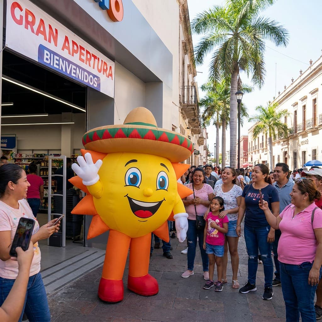 Custom Advertising Mascot Inflatable for a Mexico Retail Launch