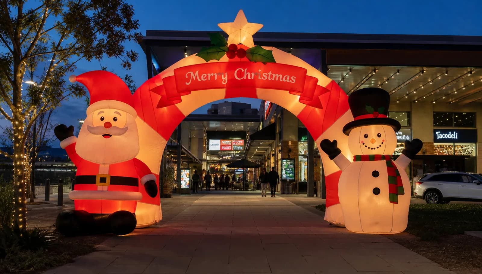 Custom Giant 8m Christmas Inflatable Arch Santa & Snowman Detail 1