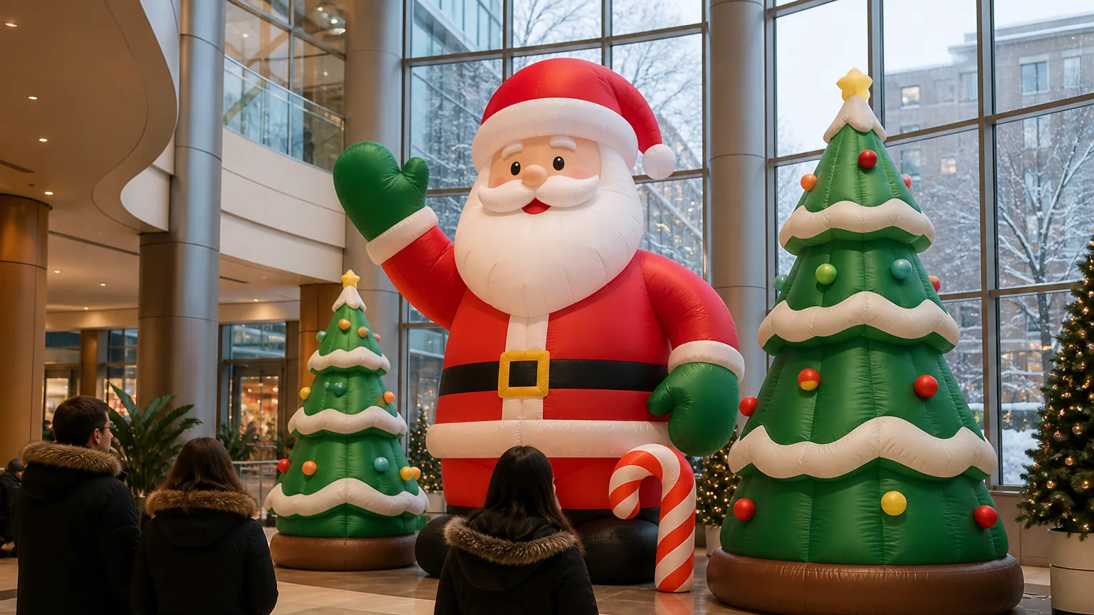 Commercial Christmas inflatable display for a Canadian shopping mall