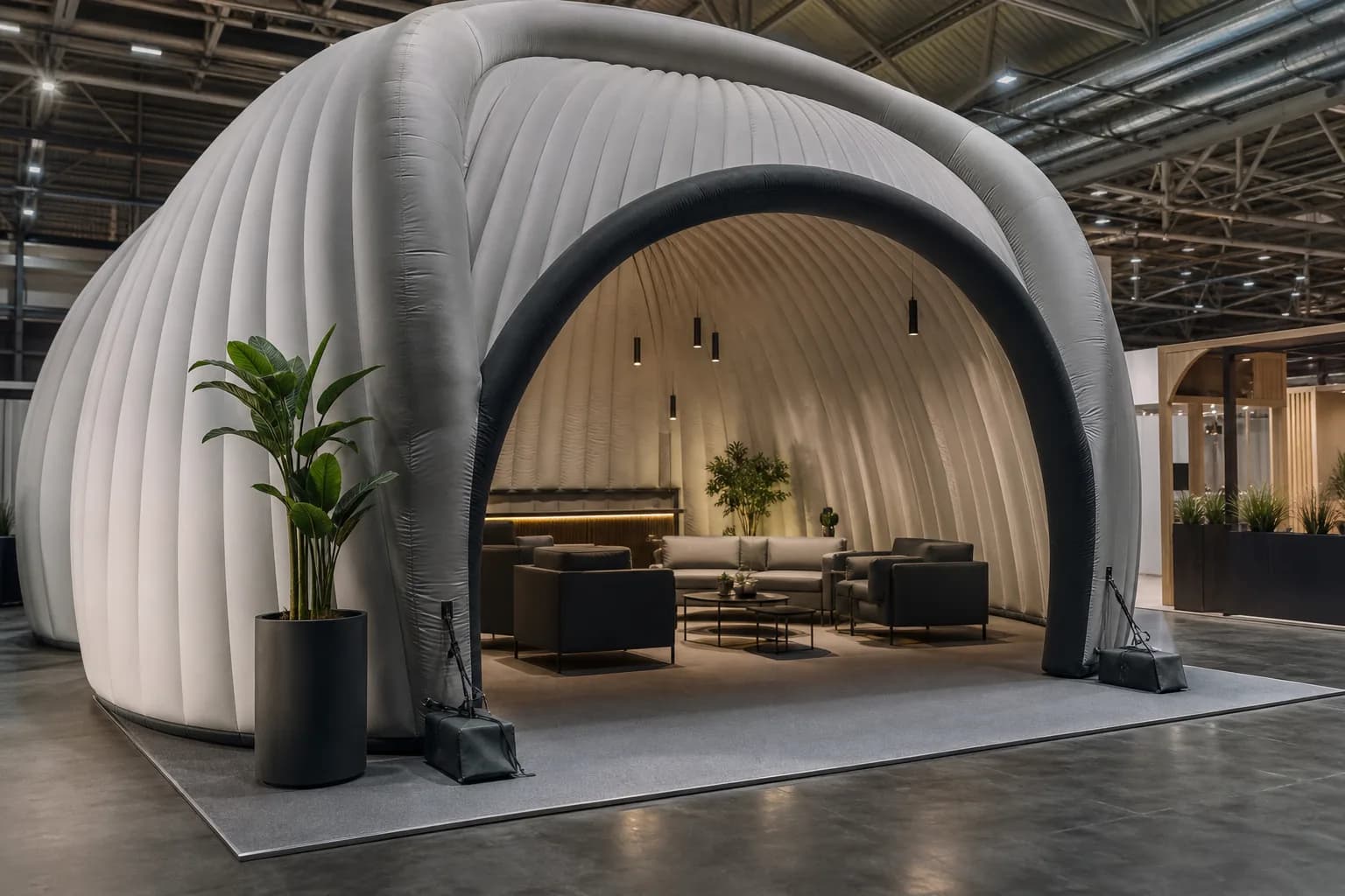 Custom inflatable exhibition structure for Germany trade show displays