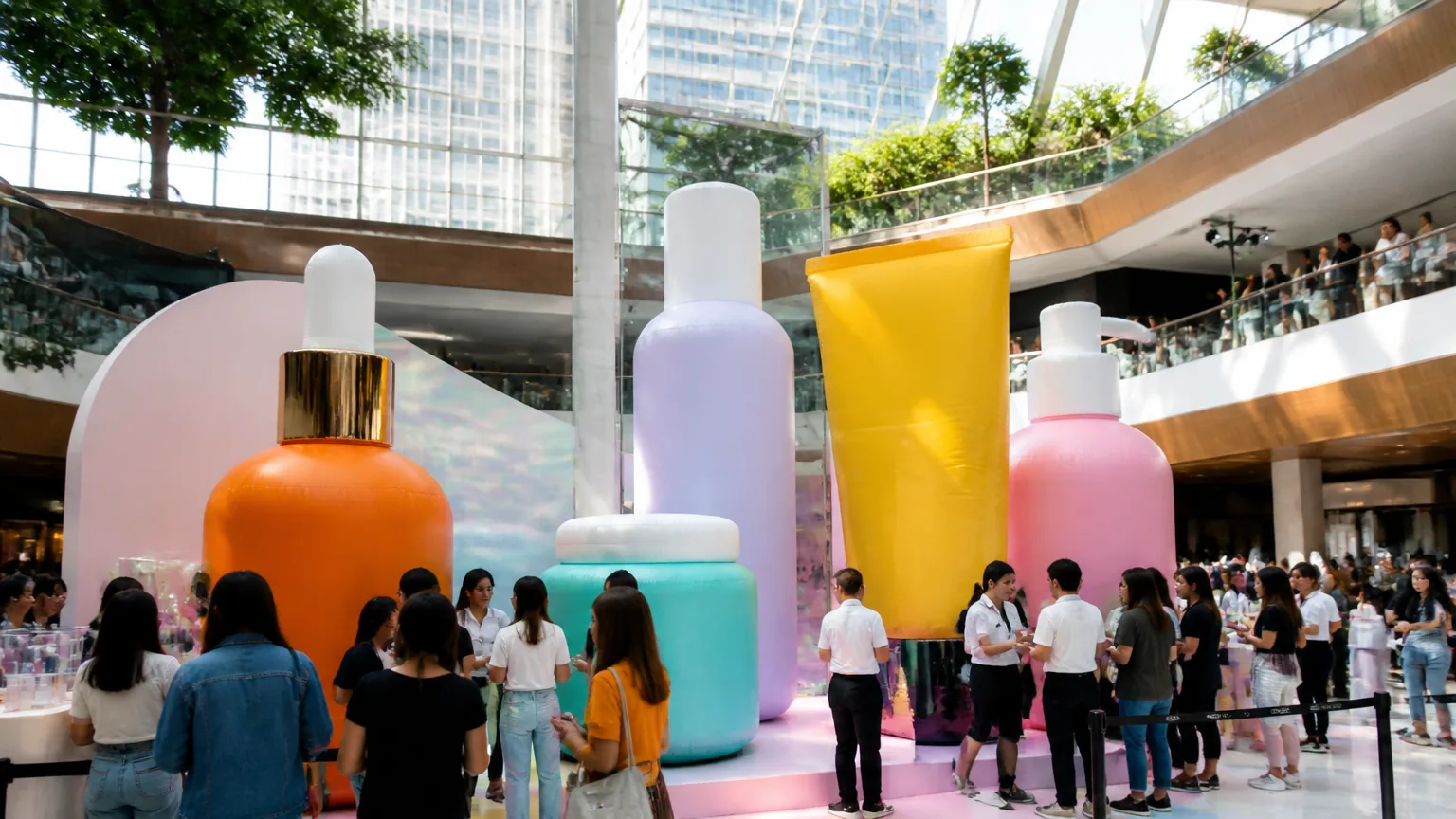 Custom inflatable retail launch display for Mexico campaigns