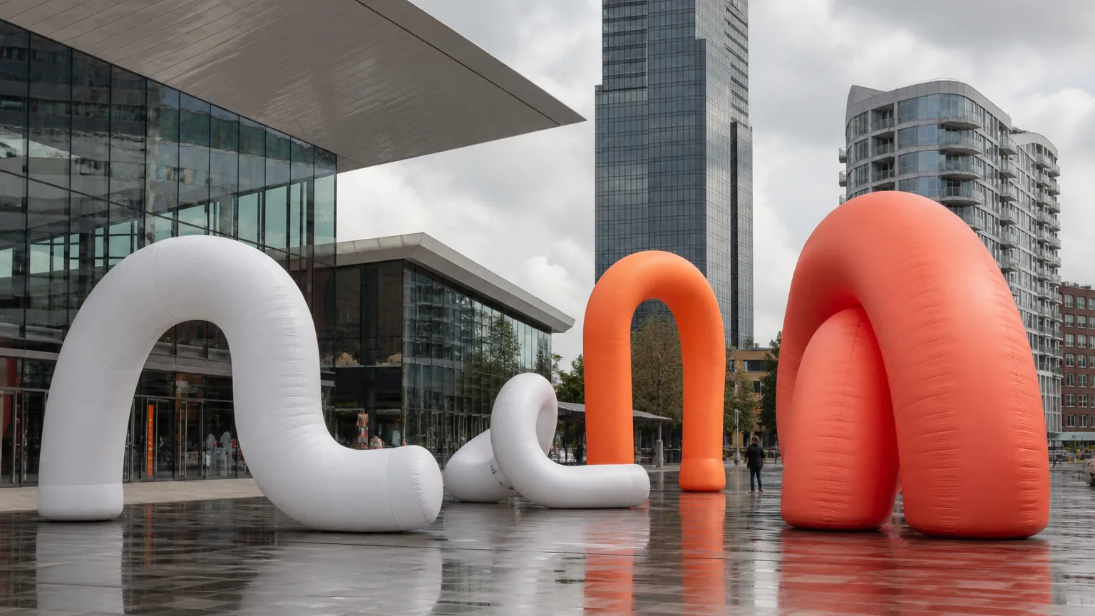 Custom inflatable art activation display for Netherlands events