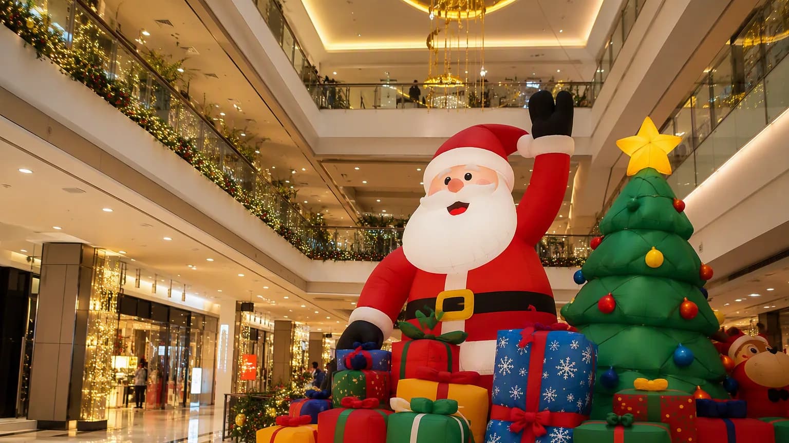 Commercial Christmas inflatable display for a Philippines shopping mall