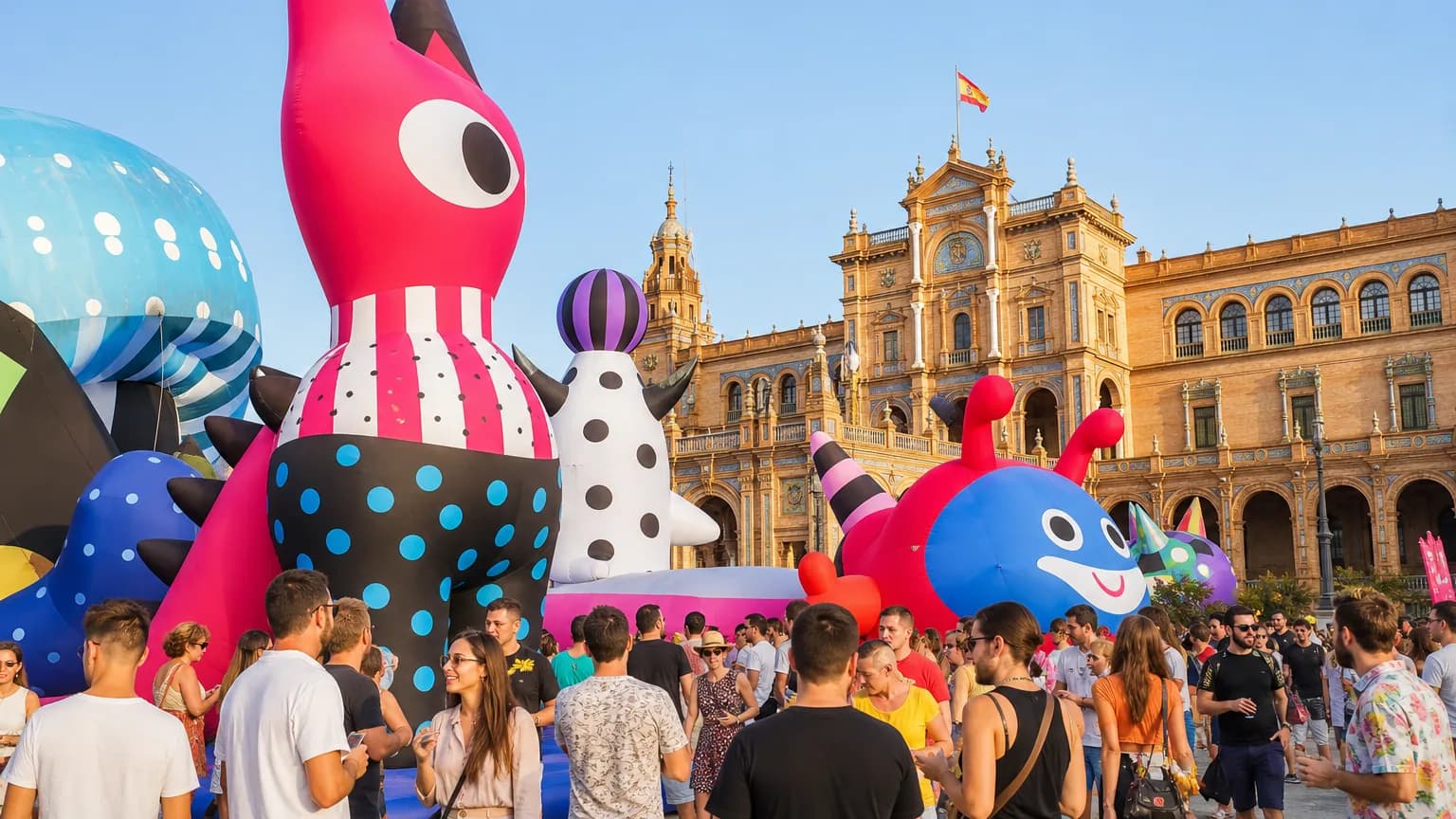 Custom festival event inflatables for Spain outdoor campaigns