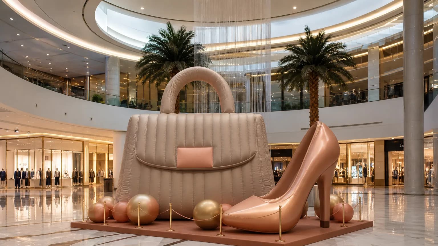 Custom inflatable retail launch display for UAE malls and exhibitions