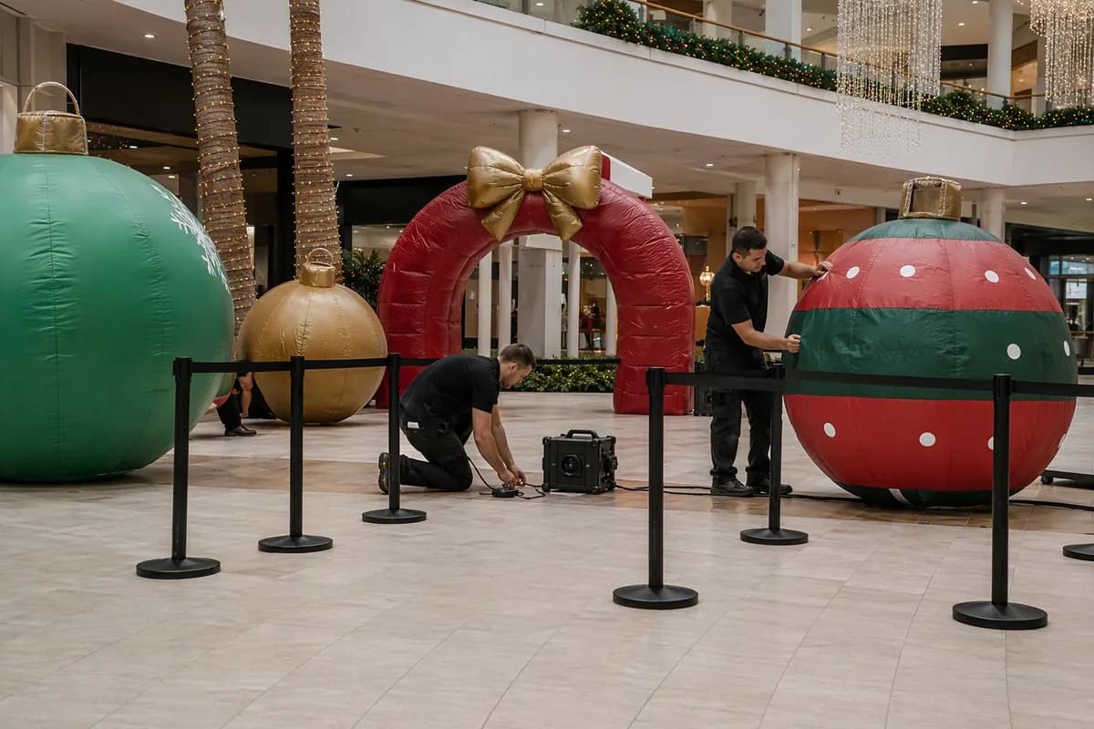 Mall Christmas inflatable visitor flow planning