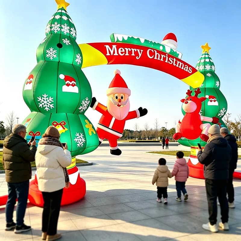 Custom Christmas Inflatable Arch Detail 2
