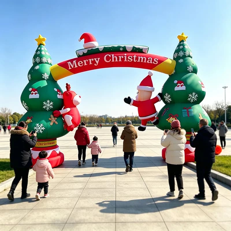 Custom Christmas Inflatable Arch Detail 3