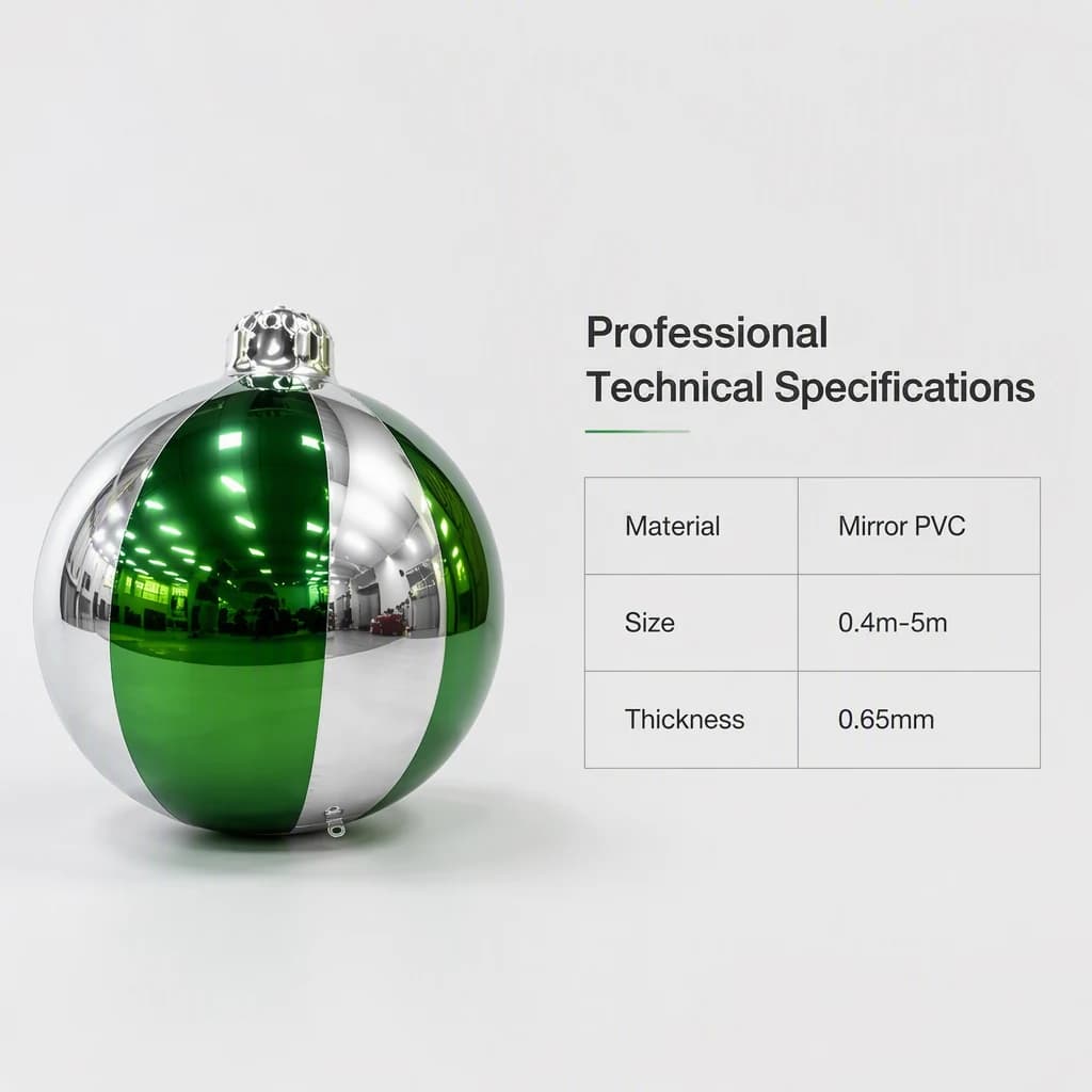 Inflatable Mirror Ball Christmas Decoration Detail 1