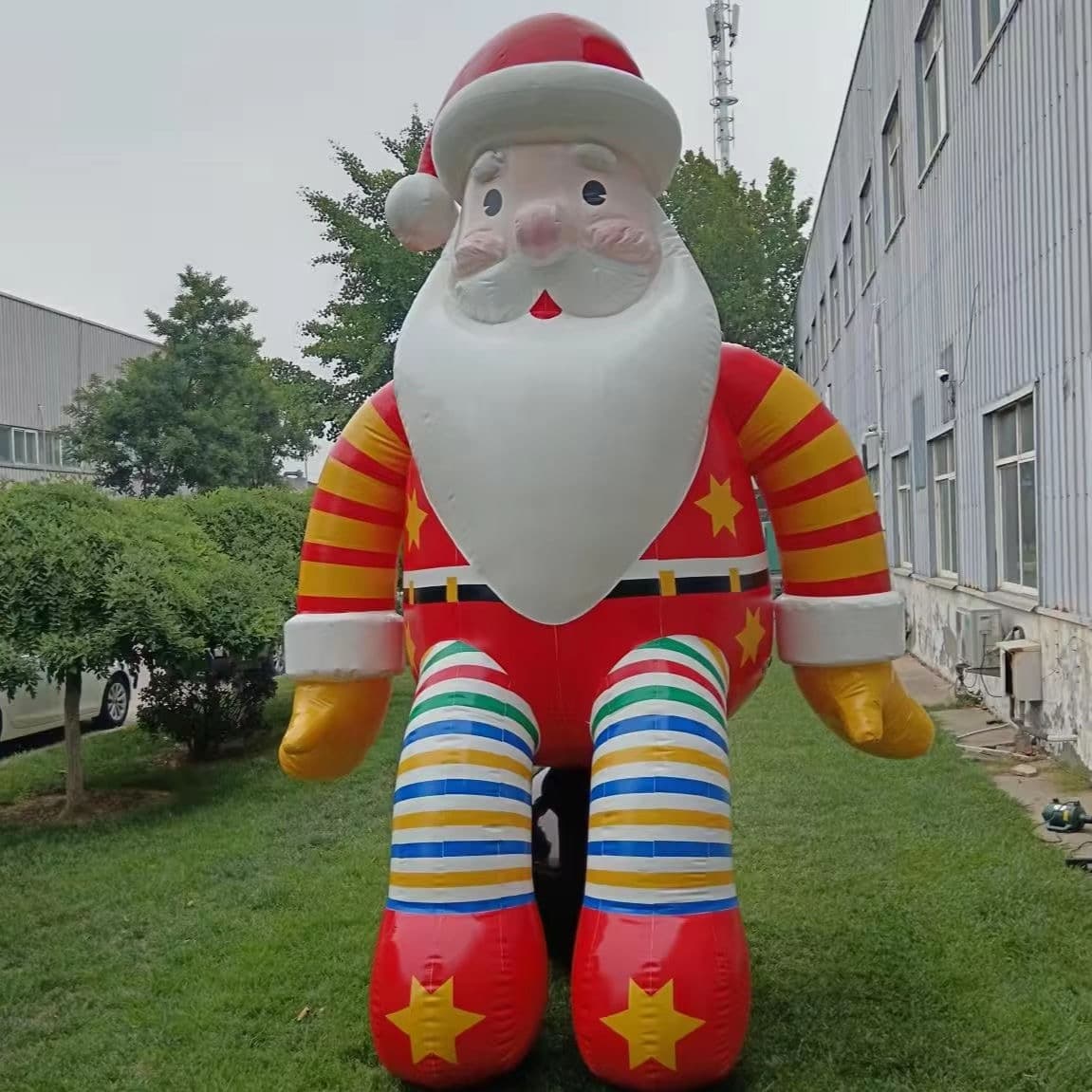 Large Festive Inflatable Santa Claus