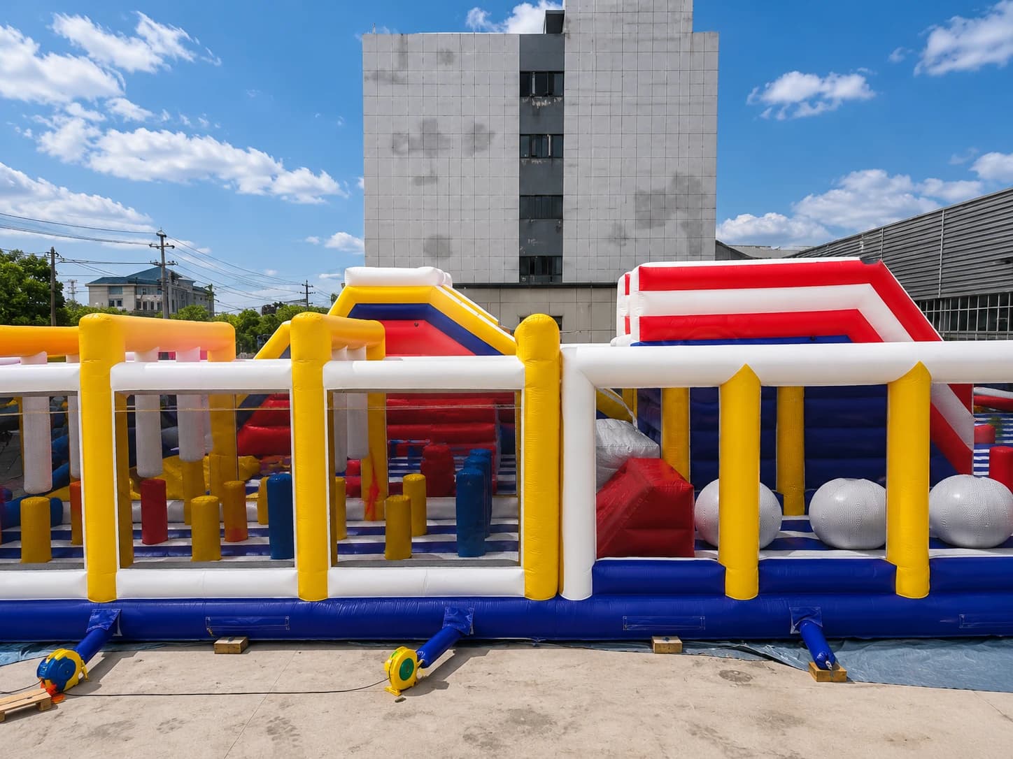 Commercial PVC Inflatable Obstacle Course Activity Modules | InflatCustom