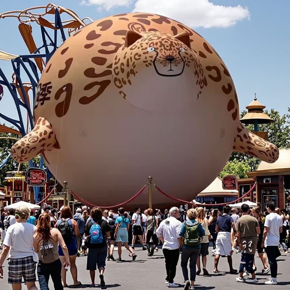Giant Inflatable Leopard Model