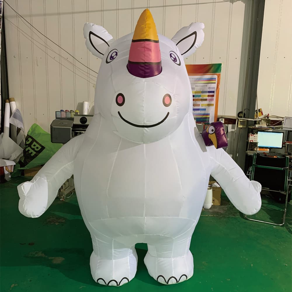 Giant Custom Inflatable Rhino Side View Detail 1 | InflatCustom