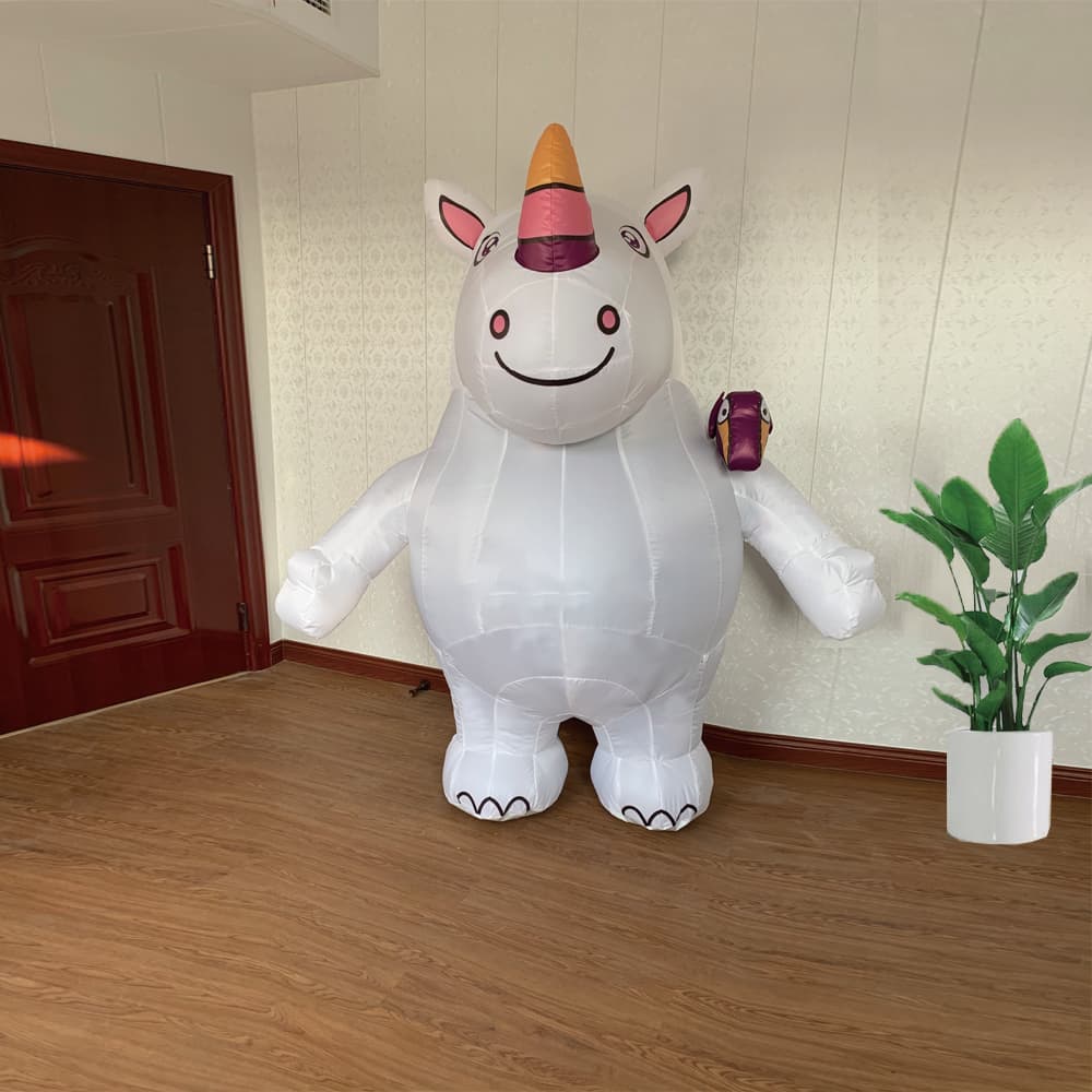 Giant Custom Inflatable Rhino Side View Detail 2 | InflatCustom
