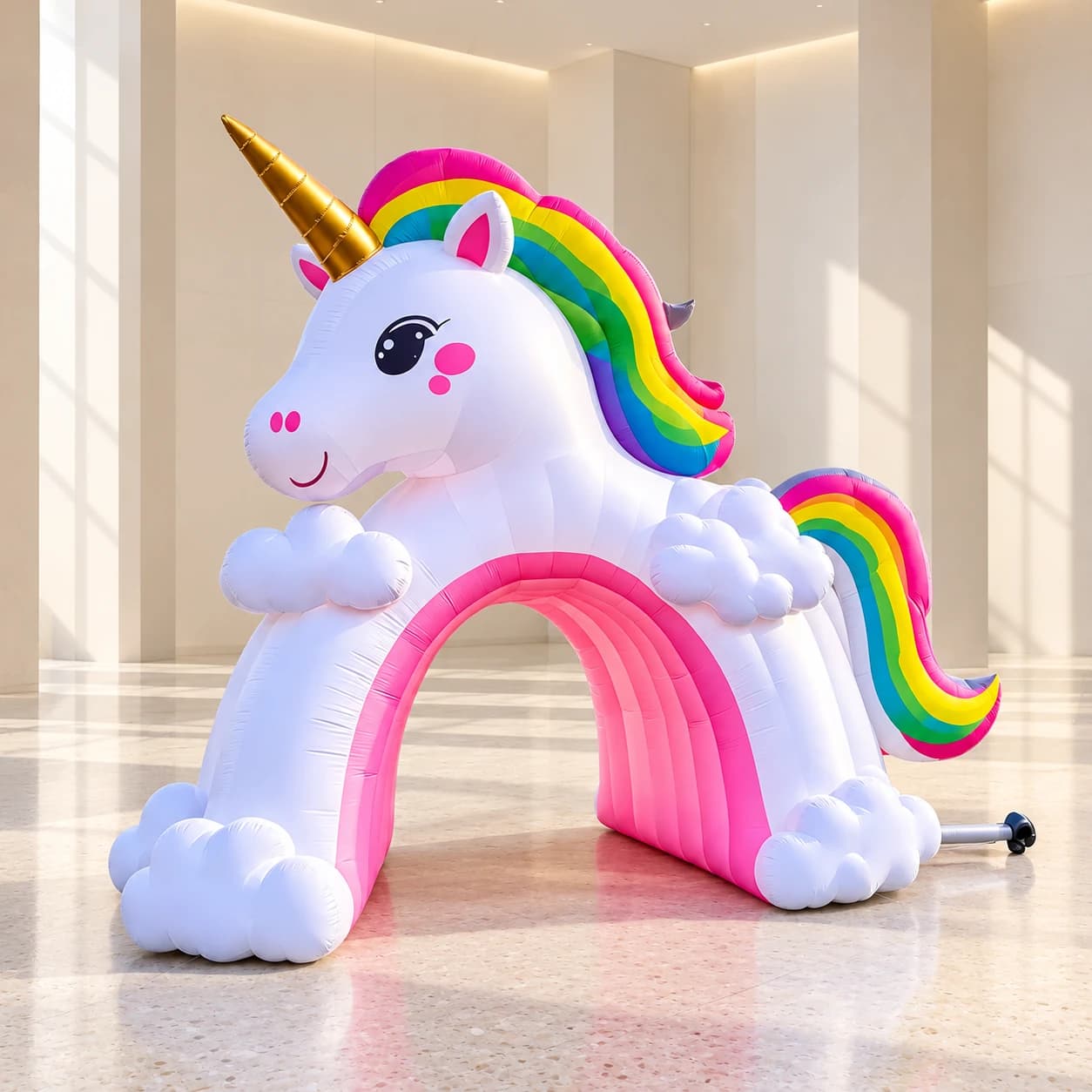 Custom Rainbow Unicorn Inflatable Tunnel for Festivals & Brand Activations