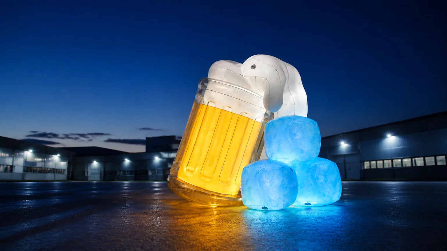 Custom LED Inflatable Beer Bottle Model Detail 1