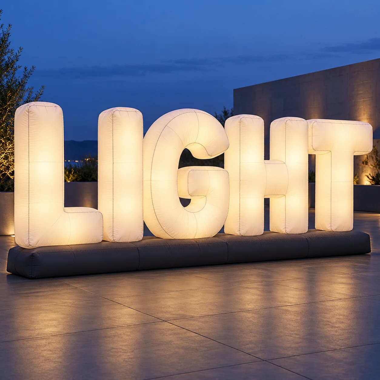Giant LED Light Custom Marquee Letters Inflatable Sign