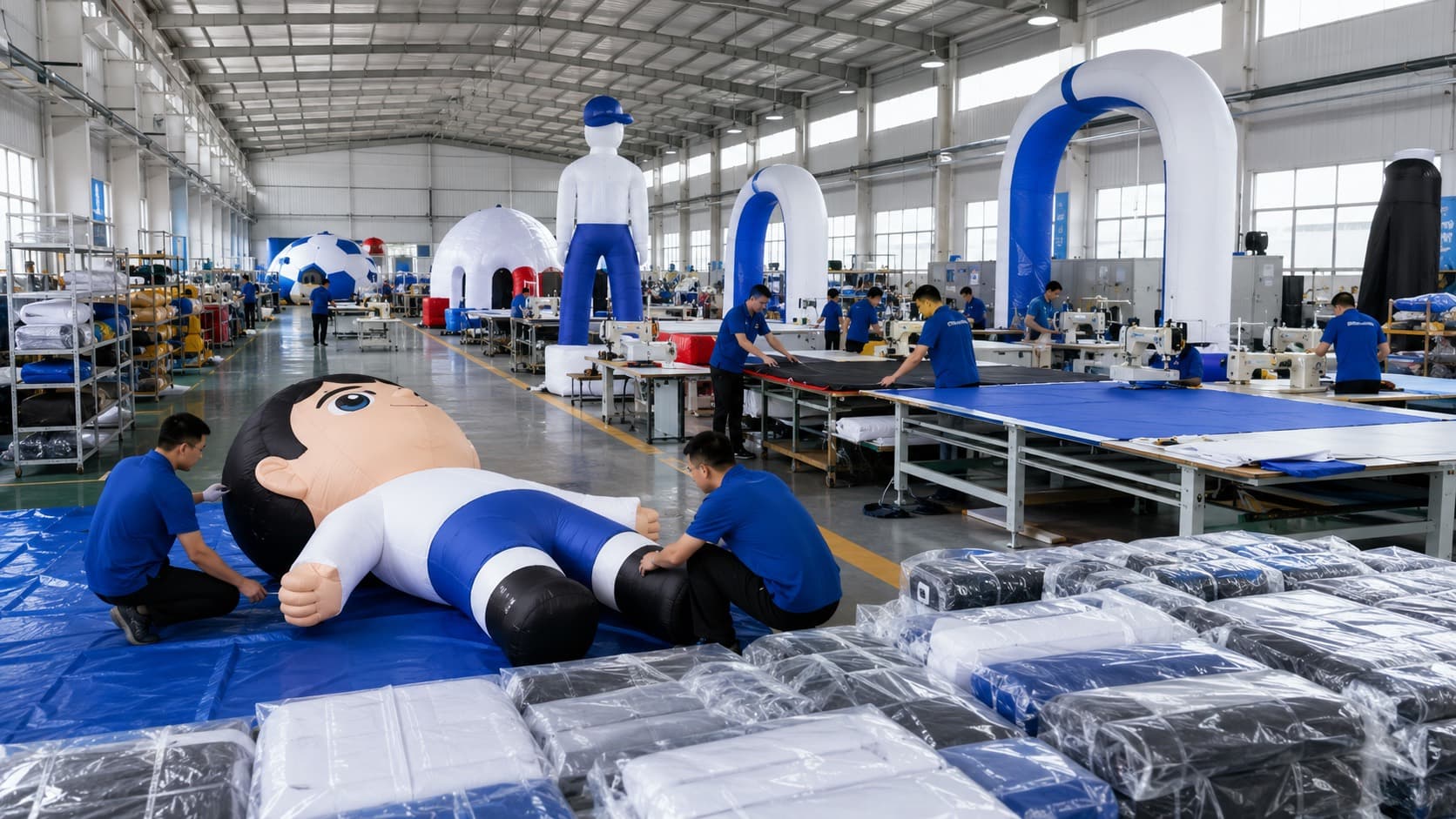Custom inflatable manufacturer China factory exterior for B2B orders