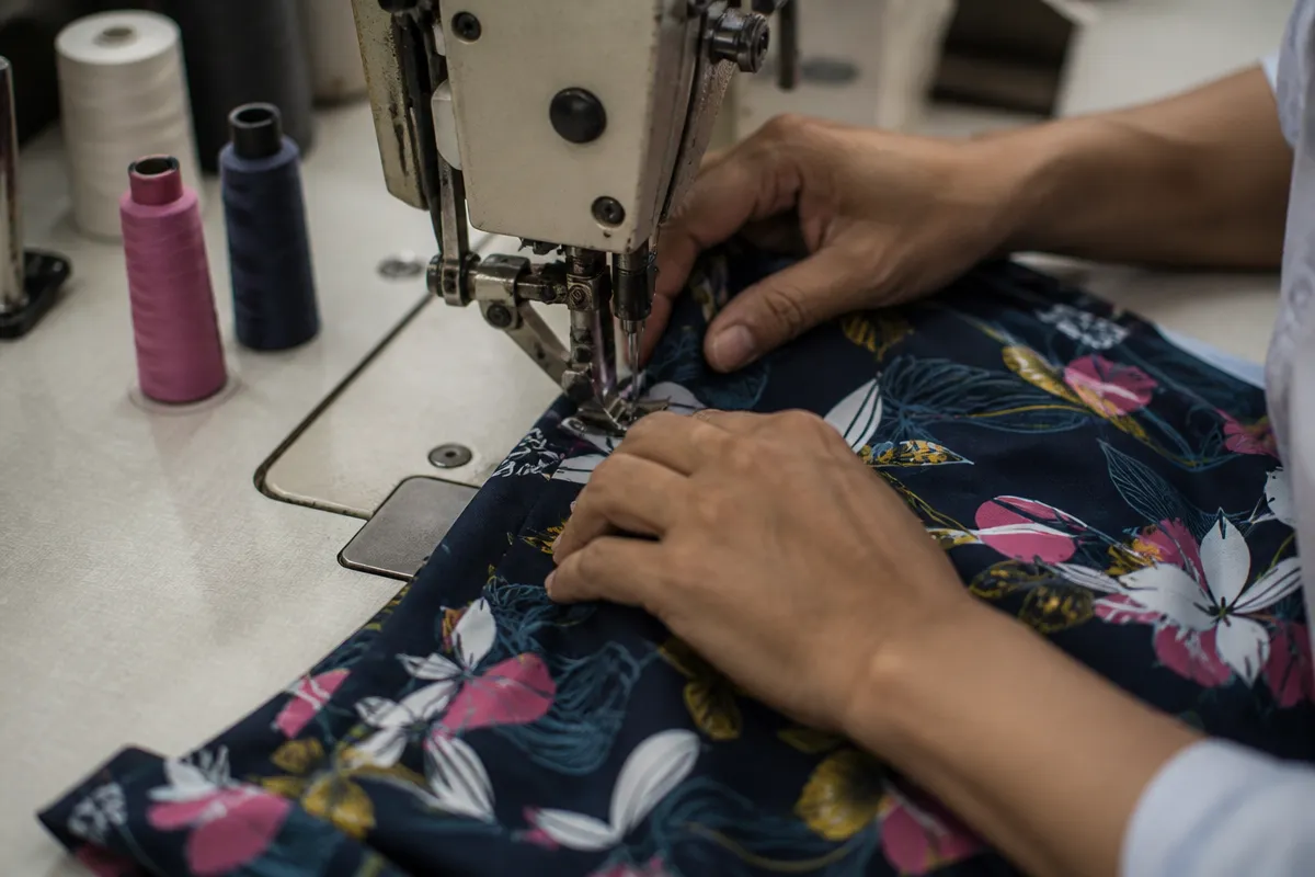 Sewing detail for a custom advertising inflatable order
