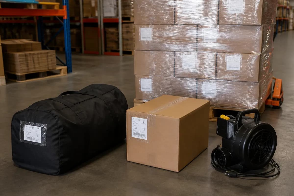 Packing and shipping preparation for large inflatables internationally