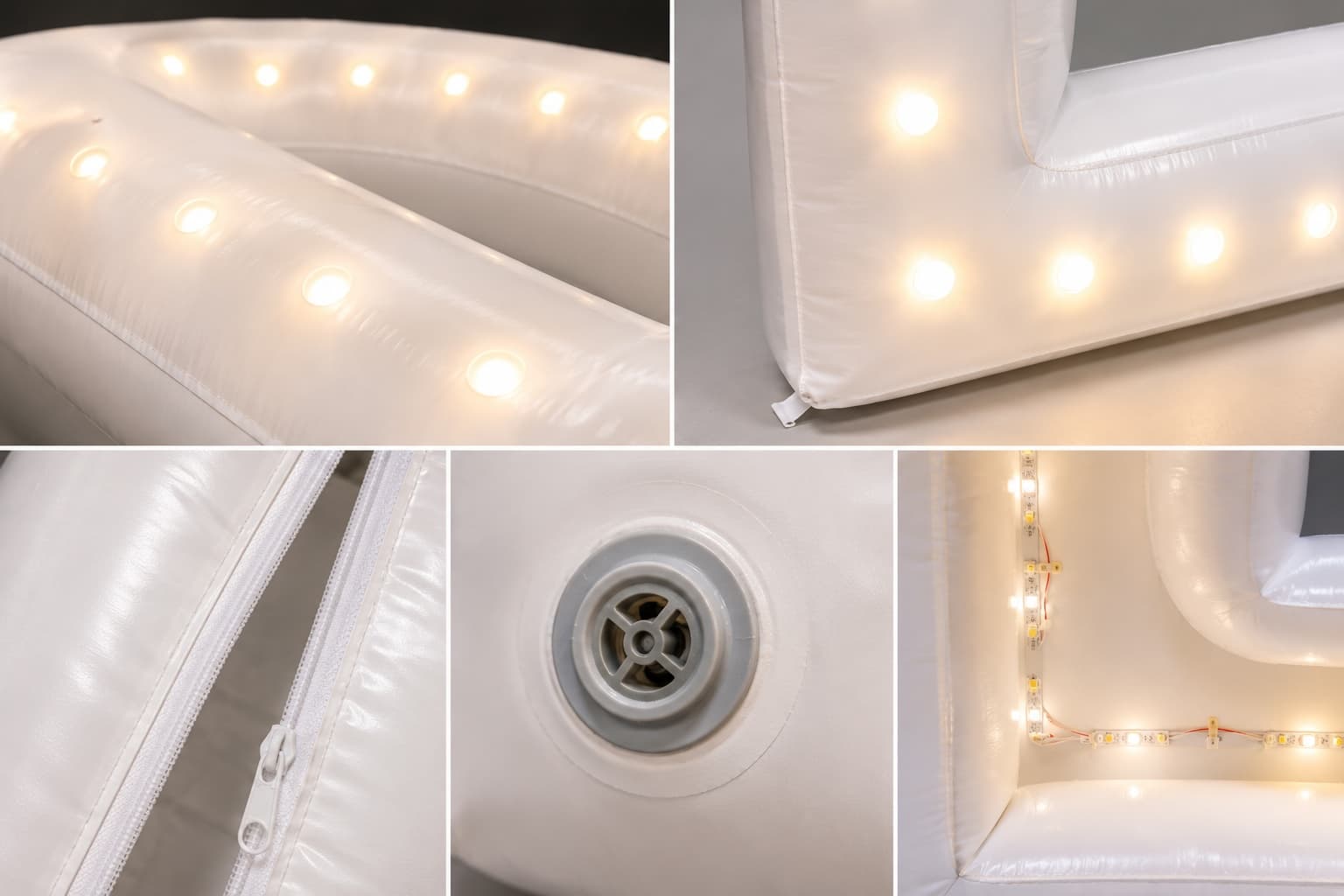Technical detail of LED inflatable letters lighting