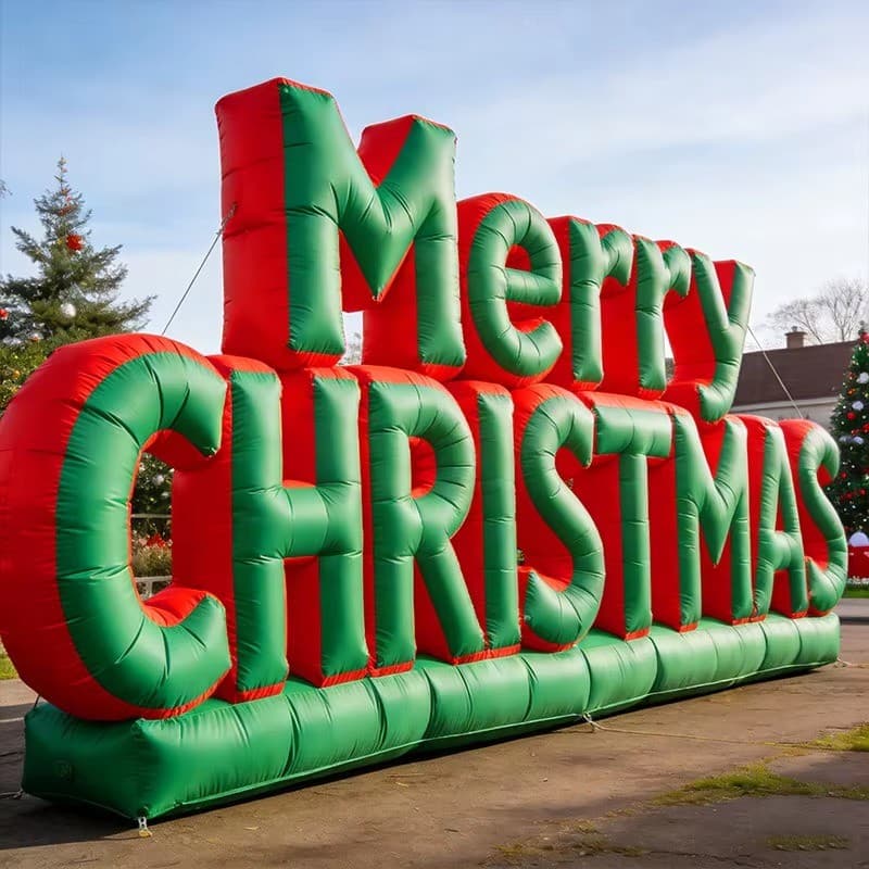 Large inflatable Christmas letter sign outdoor display | InflatCustom