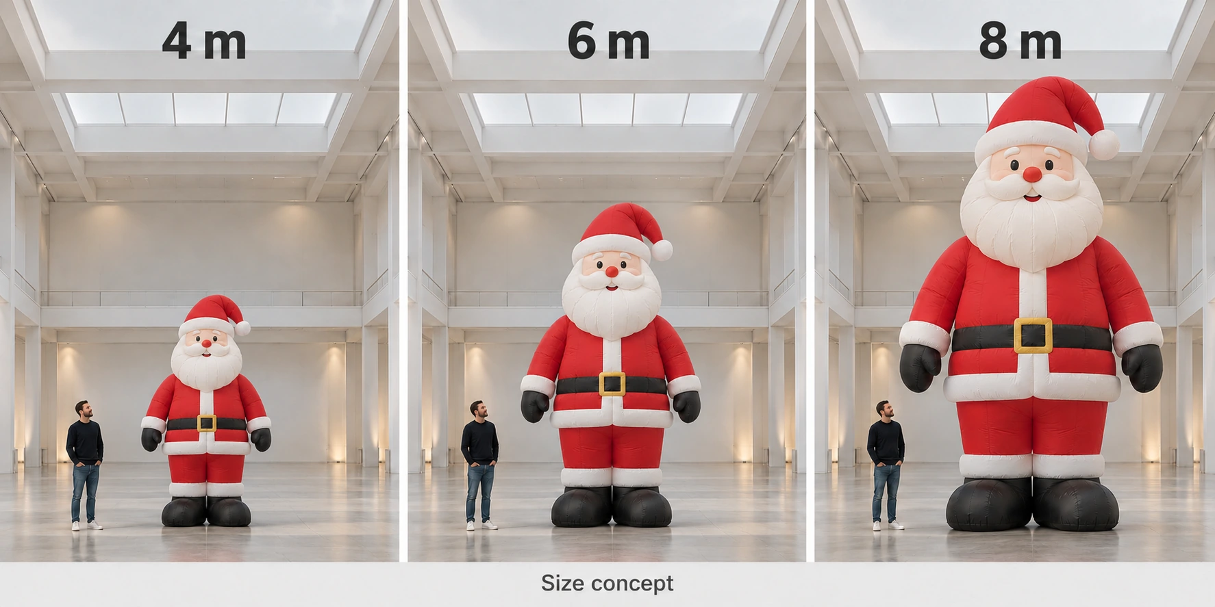 Giant Inflatable Santa Size Guide: Comparing 4 m, 6 m and 8 m Displays