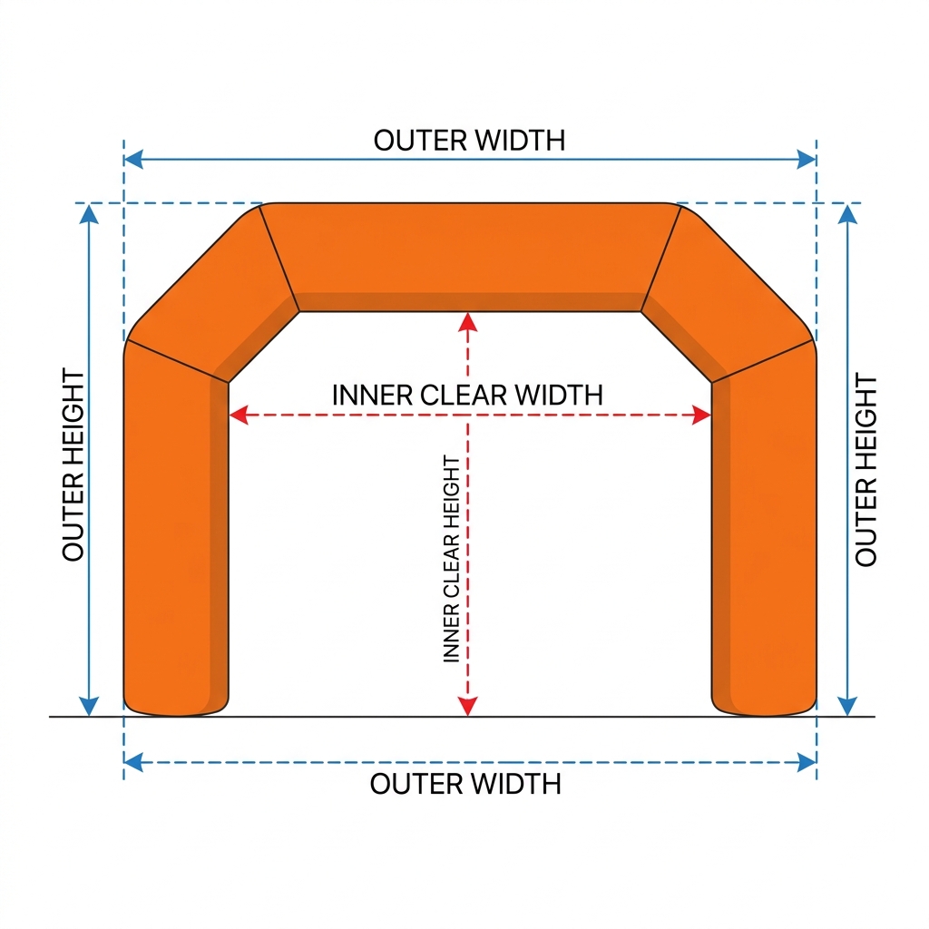 Choosing the Right Inflatable Arch: Inner vs Outer Dimensions Explained