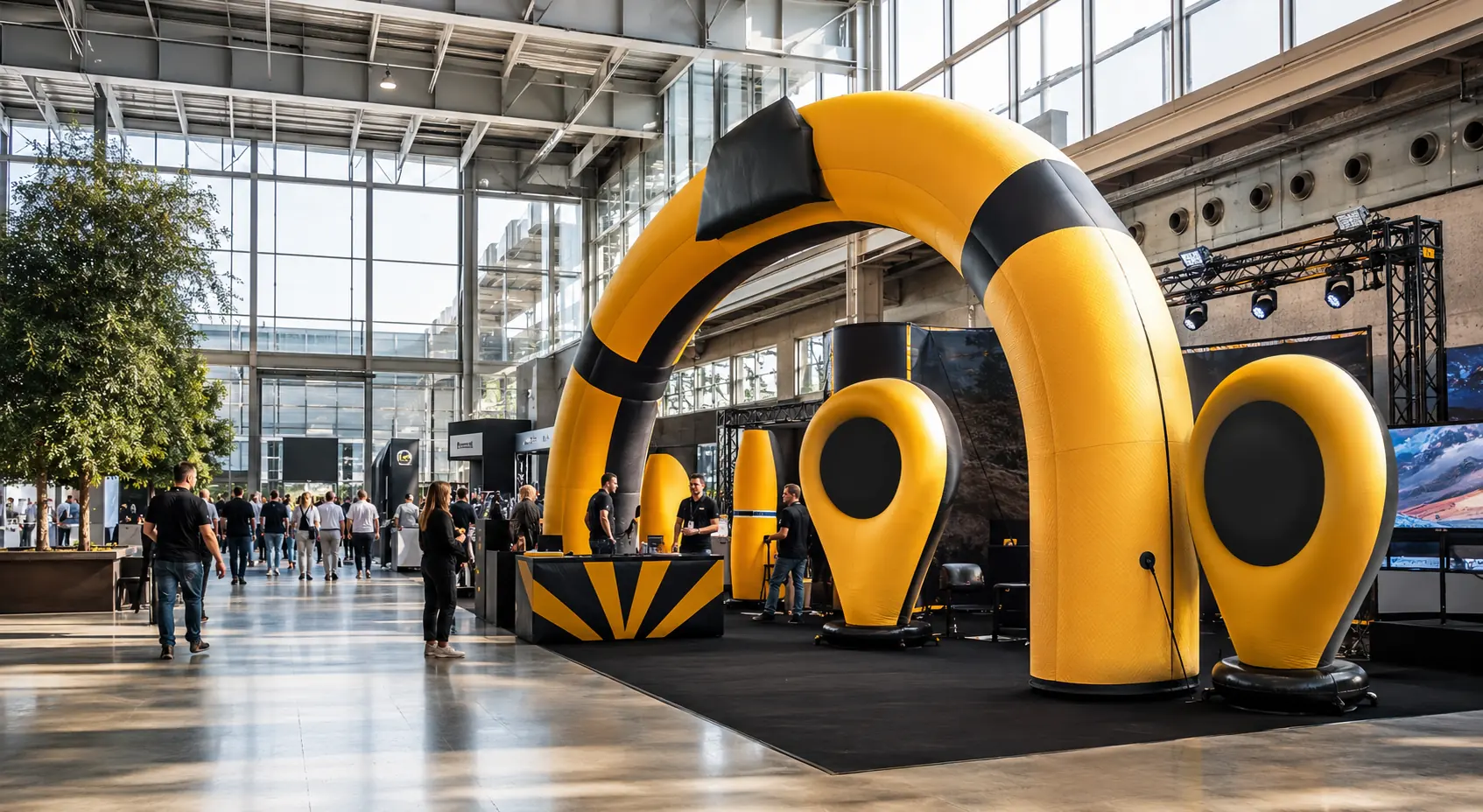 Custom inflatable event tunnel delivered for a Spain campaign