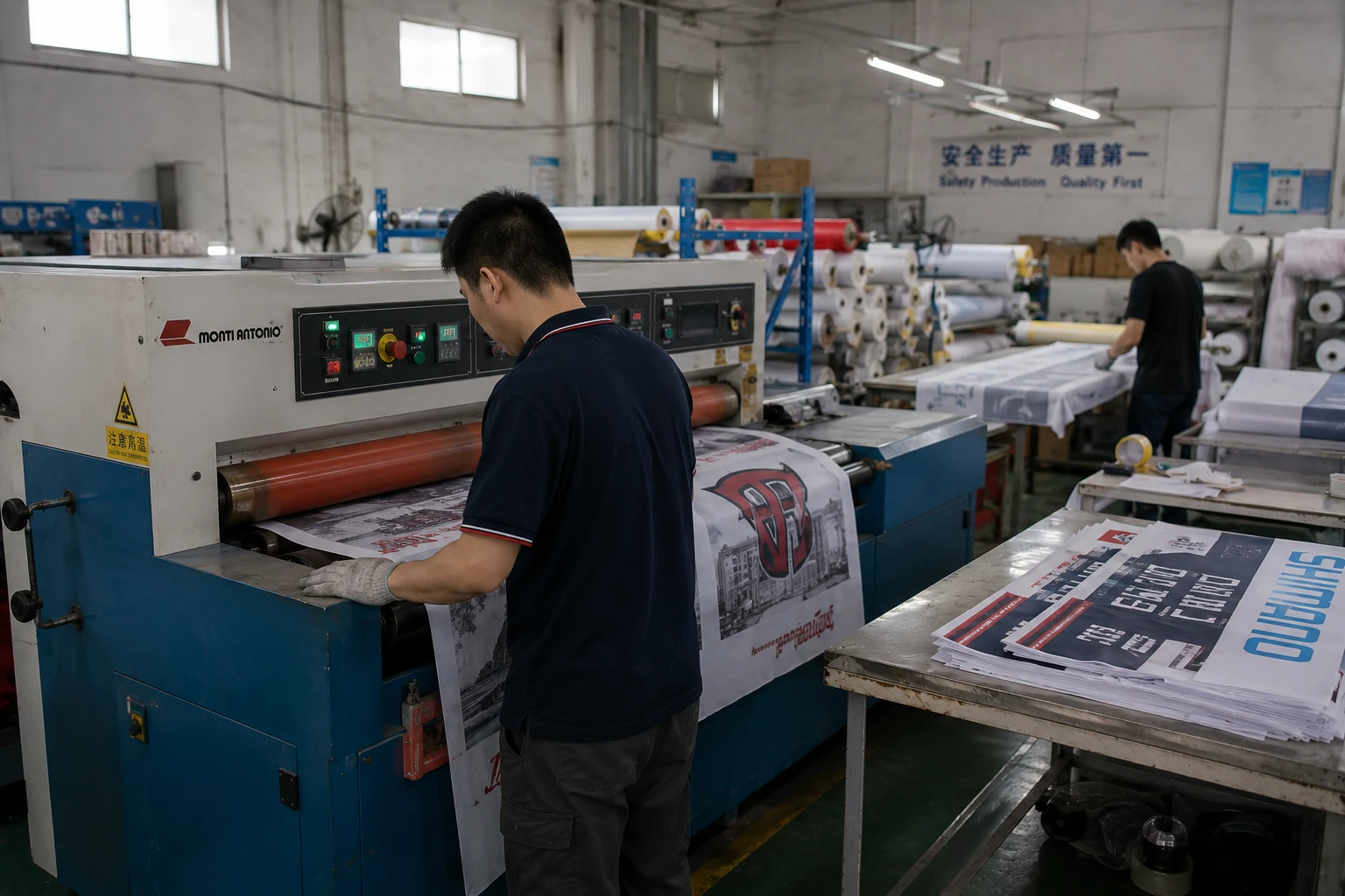 Heat transfer workshop for printed fabric production