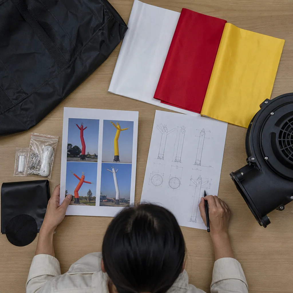 Illustrative Air Dancer quote review and reusable packing kit