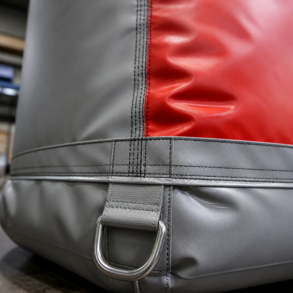 Illustrative construction and seam detail of a custom inflatable bottle or can replica
