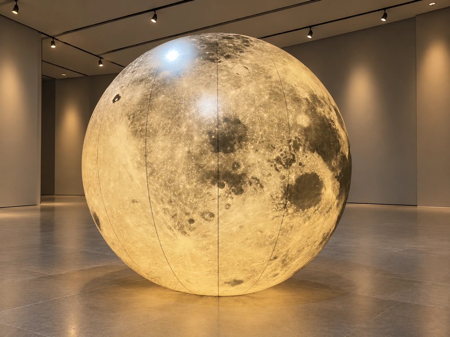 Custom LED Inflatable Moon Stand & Large Moon Ball